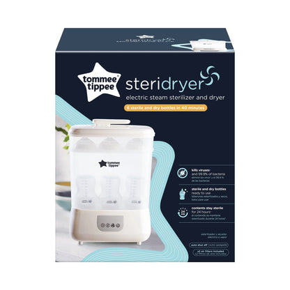 Tommee Tippee Advanced Steri-Dry Electric Sterilizer and Dryer for Baby Bottles and Accessories, Kills Viruses* and 99.9% of Bacteria
