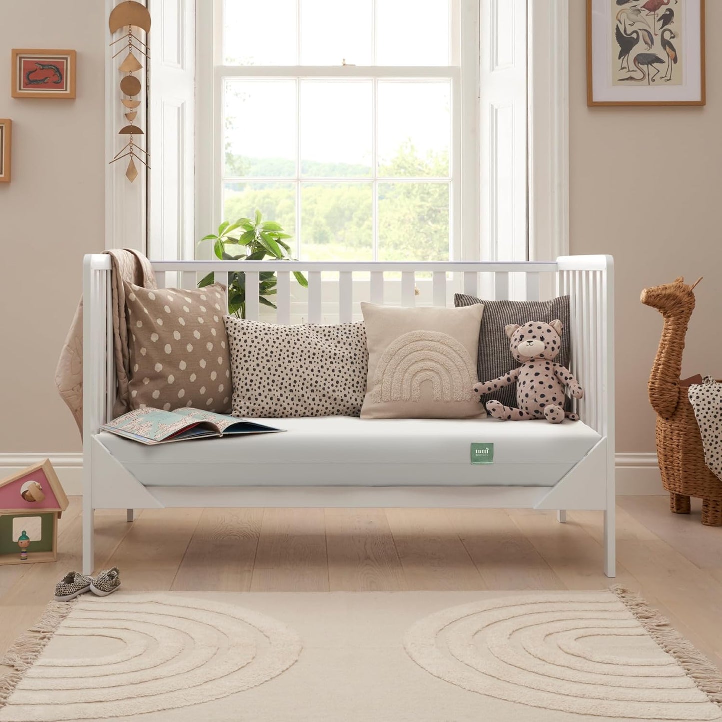 Tutti Bambini Essentials Fibre Cot Mattress 140 x 70 cm - Hypoallergenic, Breathable & Water-Repellent Cot Bed Mattress, 100% Dent-Resistant Polyester Fibre Toddler Bed Mattress & Travel Cot Mattress