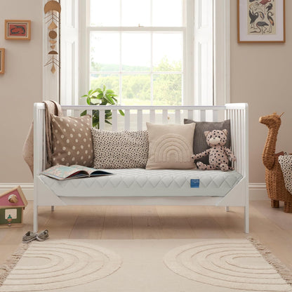 Tutti Bambini Sprung Cot Mattress 140 x 70 cm - Hypoallergenic, Breathable & Wipeable Baby Mattress for Travel Cot & Crib, Soft & Supportive Home & Travel Cot Mattress (140 x 70 x 10 cm)