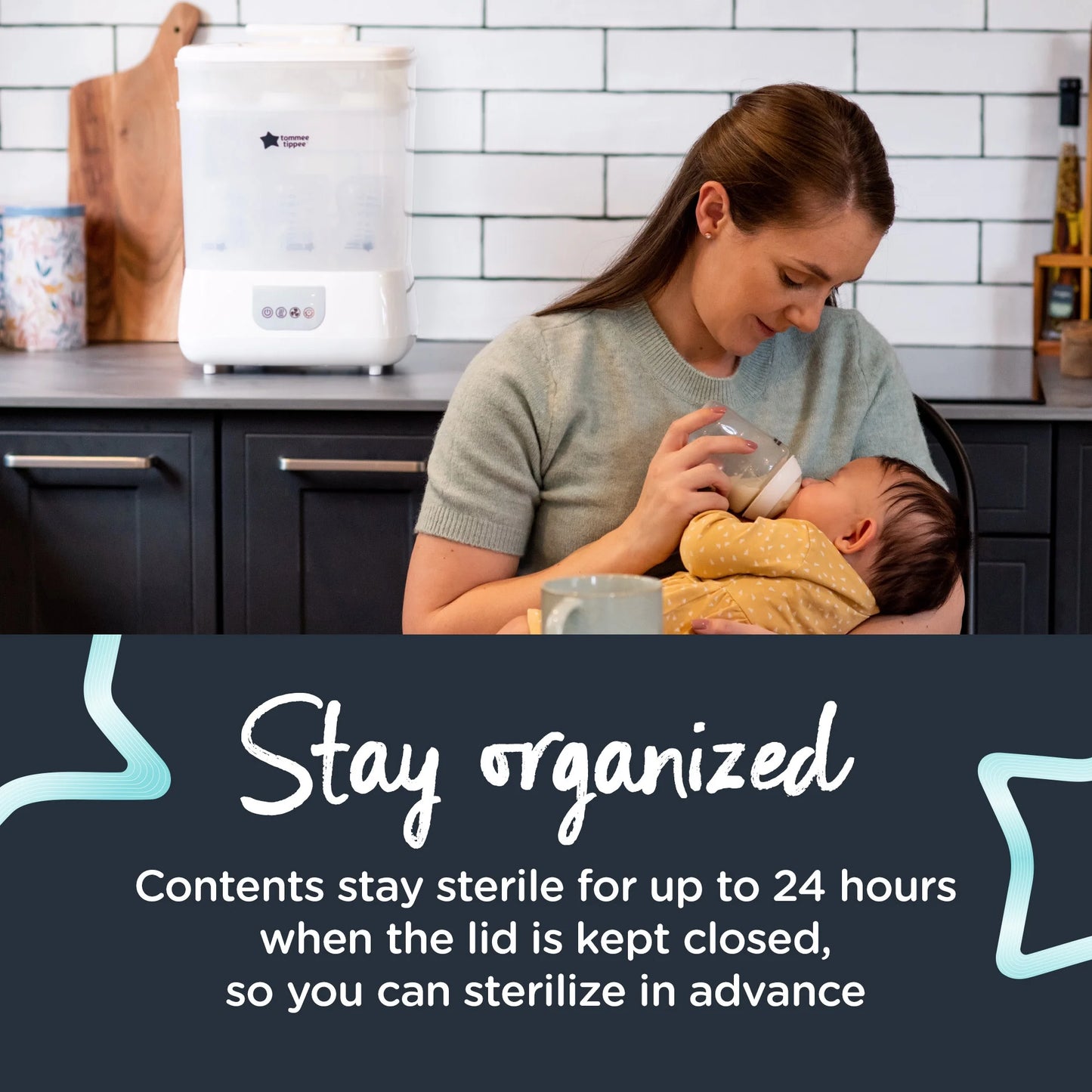 Tommee Tippee Advanced Steri-Dry Electric Sterilizer and Dryer for Baby Bottles and Accessories, Kills Viruses* and 99.9% of Bacteria