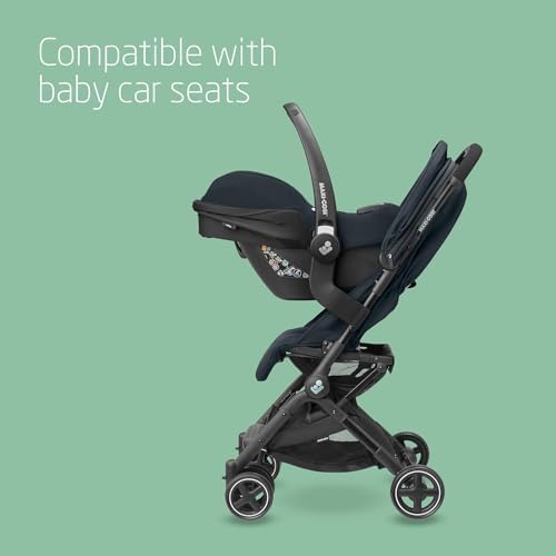 Maxi-Cosi Lara2 Pushchair, 0-4 Years, 0-22 kg, Baby Stroller, Lightweight & Compact Stroller, 3 Recline Positions, Lie-Flat position, Automatic Fold, Shoulder Strap, Rain Cover, Essential Graphite