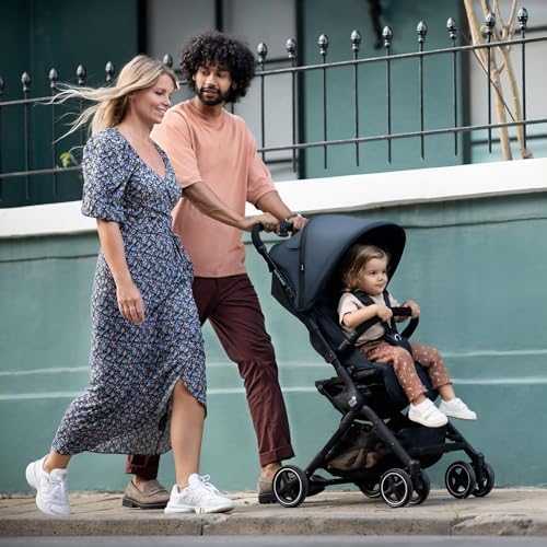Maxi-Cosi Lara2 Pushchair, 0-4 Years, 0-22 kg, Baby Stroller, Lightweight & Compact Stroller, 3 Recline Positions, Lie-Flat position, Automatic Fold, Shoulder Strap, Rain Cover, Essential Graphite