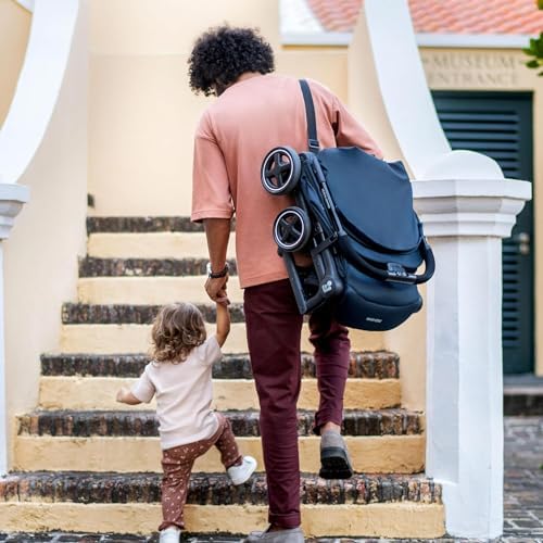 Maxi-Cosi Lara2 Pushchair, 0-4 Years, 0-22 kg, Baby Stroller, Lightweight & Compact Stroller, 3 Recline Positions, Lie-Flat position, Automatic Fold, Shoulder Strap, Rain Cover, Essential Graphite