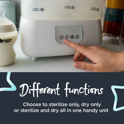 Tommee Tippee Advanced Steri-Dry Electric Sterilizer and Dryer for Baby Bottles and Accessories, Kills Viruses* and 99.9% of Bacteria